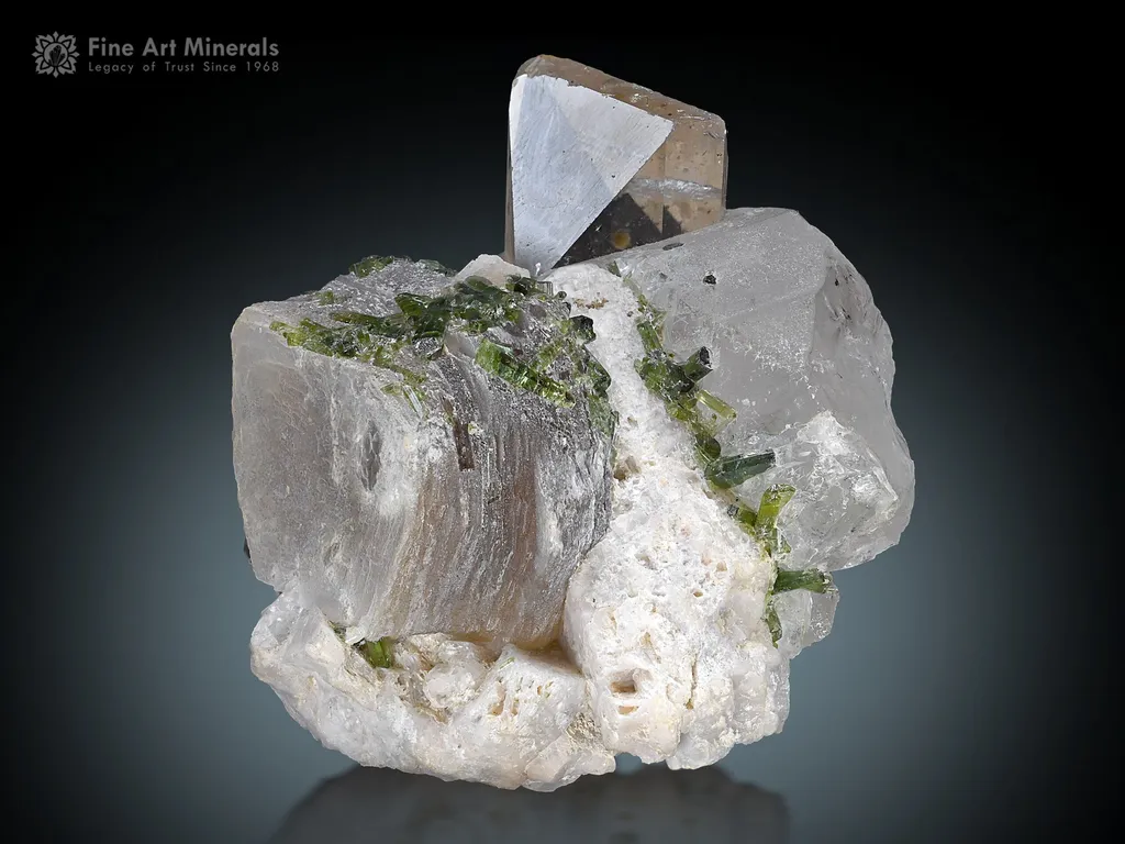 Topaz with Quartz Tourmaline and Muscovite from Pakistan image