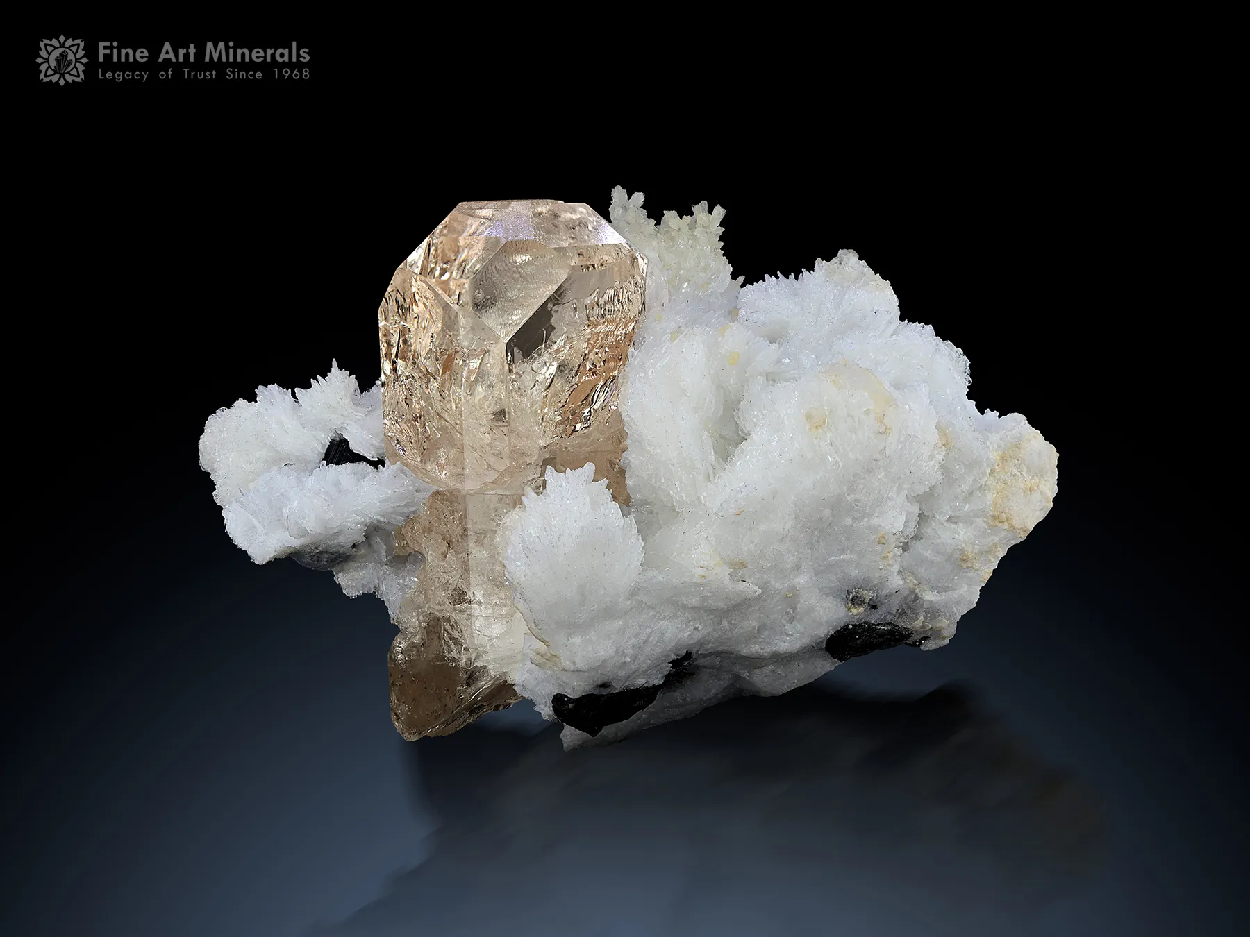 Topaz with Schorl and Albite from Pakistan - image 1