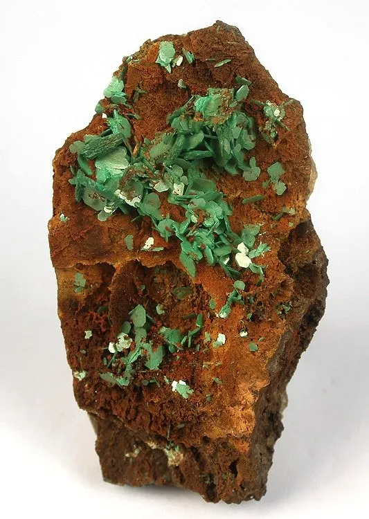 Torbernite, Limonite image
