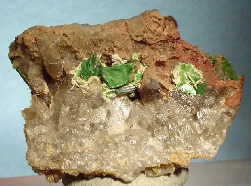 Torbernite, Quartz image
