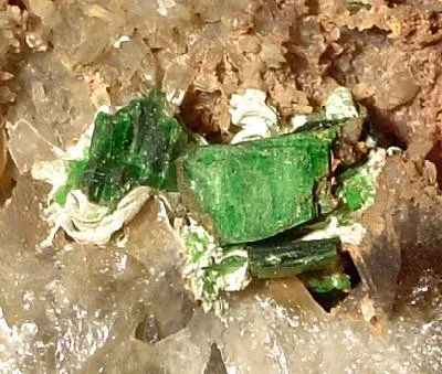 Torbernite, Quartz - image 2