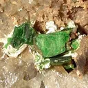 Torbernite, Quartz - image 2