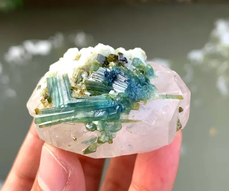 Tourmaline 0n Morganite from Afghanistan - image 8