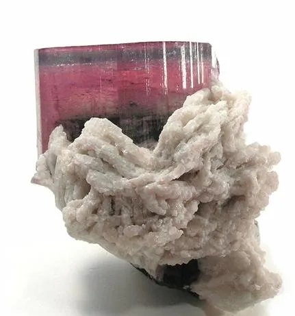 Tourmaline, Albite (Var: Cleavelandite) image
