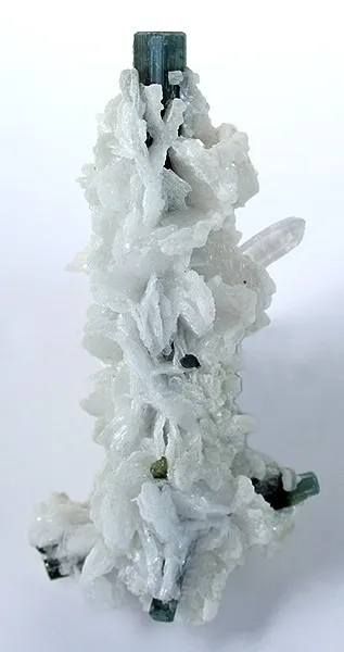 Tourmaline, Albite (Var: Cleavelandite), Quartz image