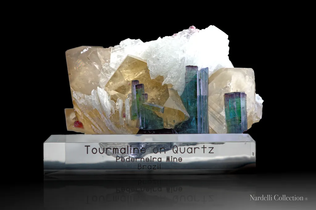 Tourmaline and Citrine Quartz from Pederneira mine image