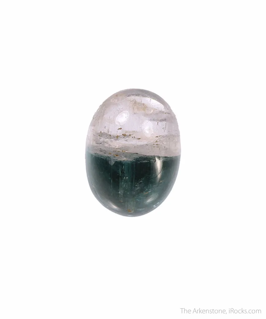 Tourmaline (bicolor) (rough and cut set) - image 2