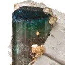 Tourmaline (blue cap) on Quartz - image 1