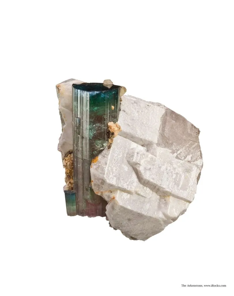 Tourmaline (blue cap) on Quartz - image 2