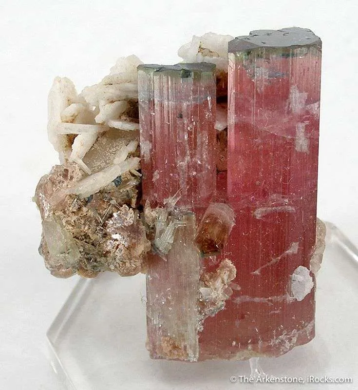 Tourmaline (Blue Cap!) With Albite image