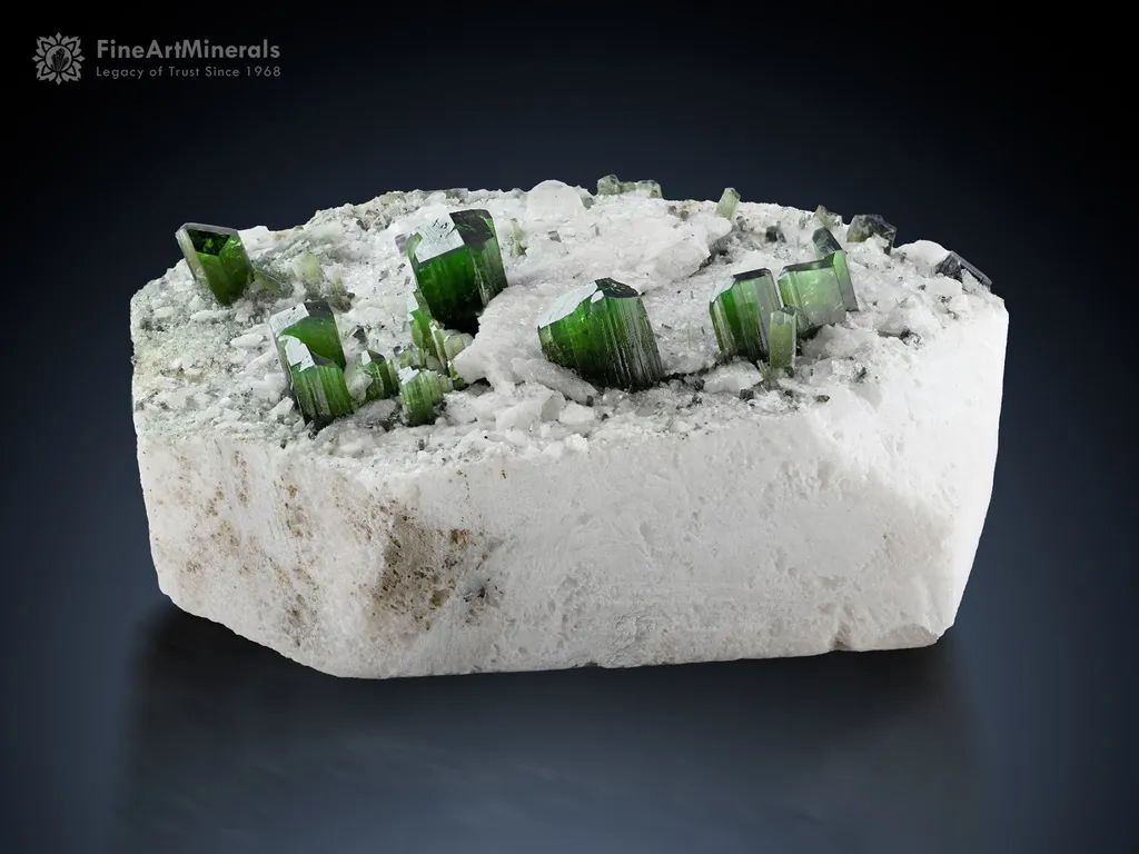 Tourmaline Cluster on Matrix from Afghanistan image