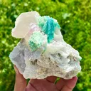 Tourmaline combined smokey quartz with kunzait - image 2