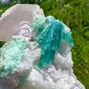 Tourmaline combined smokey quartz with kunzait - image 5