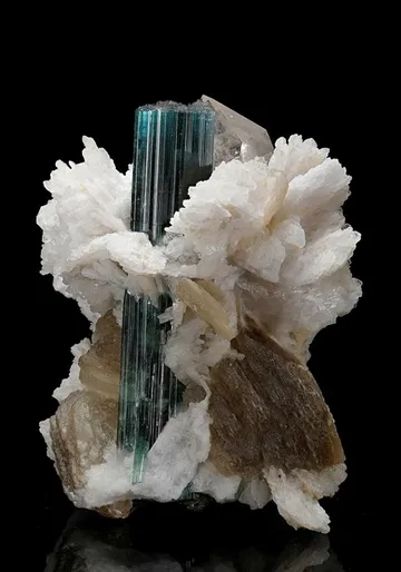Tourmaline (Elbaite) and Quartz with Cleavelandite and Muscovite