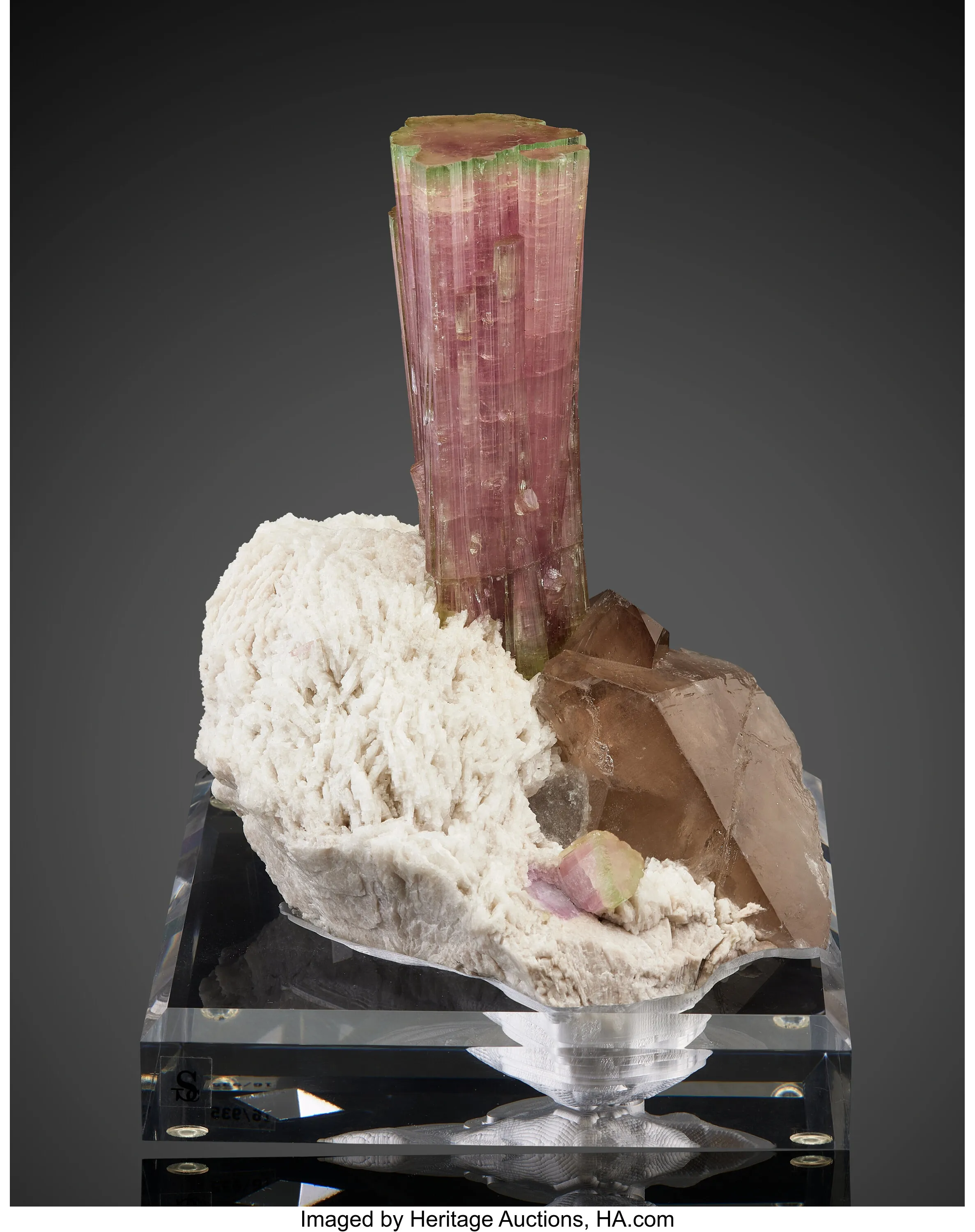 Tourmaline (Elbaite) and Smoky Quartz - image 1