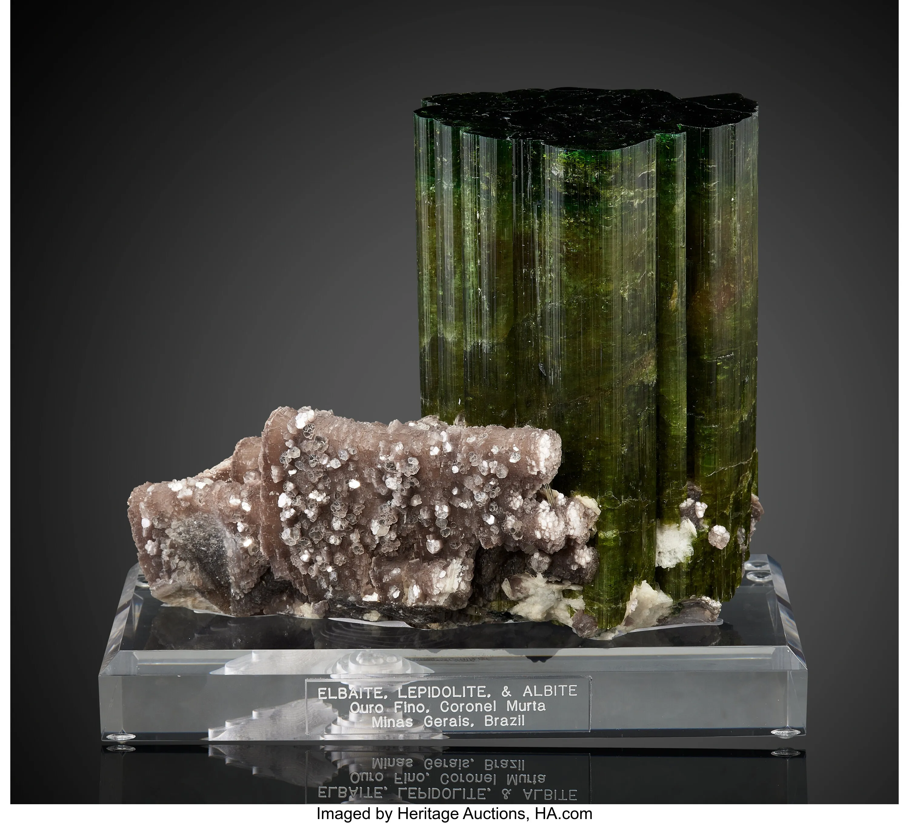 Tourmaline (Elbaite), Lepidolite, and Albite - image 1