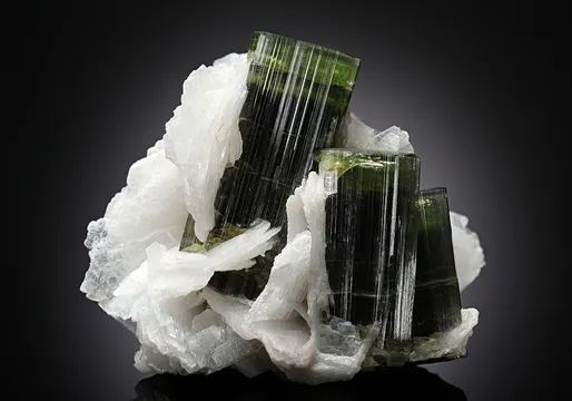 Tourmaline (Elbaite) with Cleavelandite and Quartz