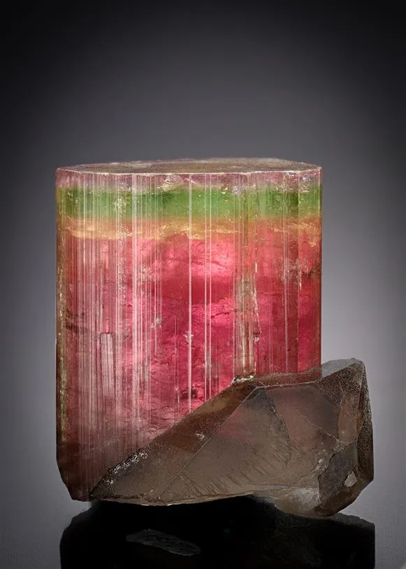 Tourmaline (Elbaite) with Smoky Quartz image