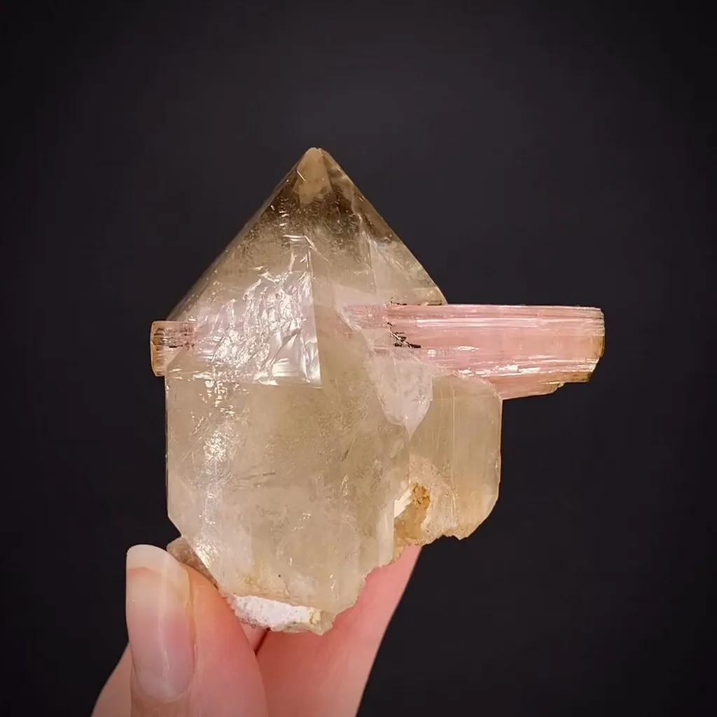 Tourmaline embedded in Smoky Quartz image