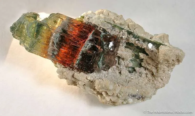 Tourmaline in Cast Of Cookeite After Tourmaline - image 1