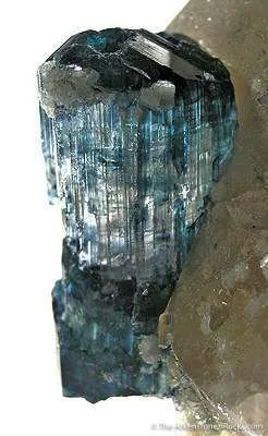 Tourmaline (Indicolite) on Quartz - image 2