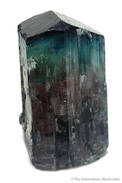 Tourmaline (Indicolite) on Quartz image