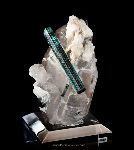 Tourmaline Indicolite - Quartz image