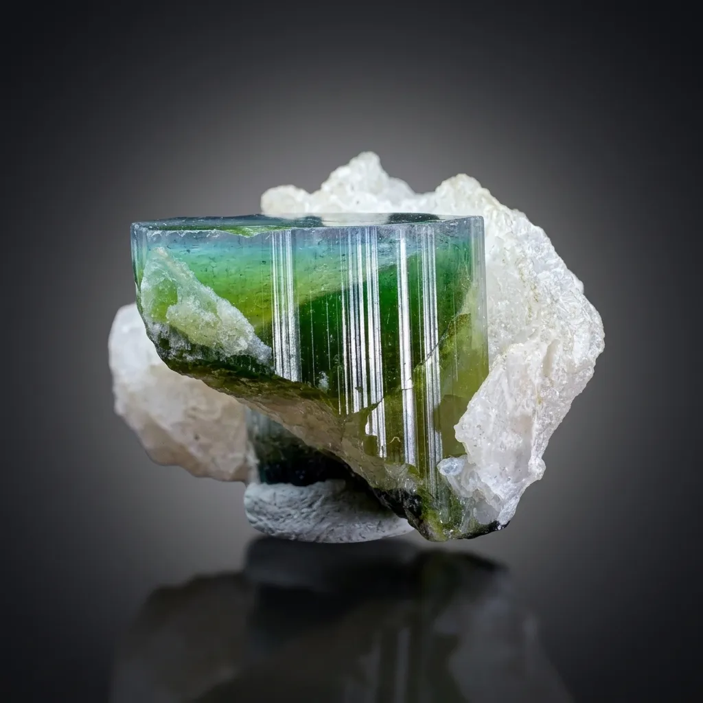 Tourmaline on Albite from Afghanistan image