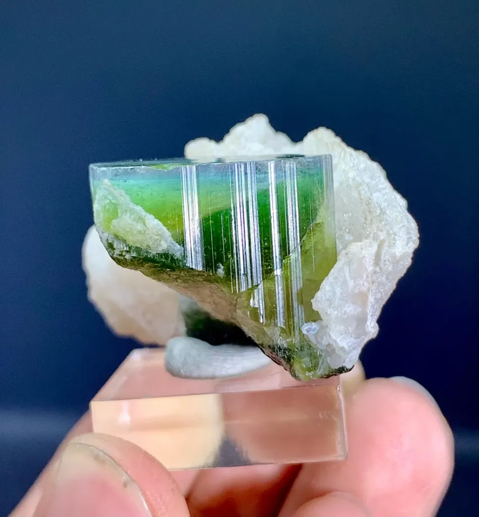 Tourmaline on Albite from Afghanistan - image 3
