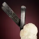 Tourmaline on Albite var. Cleavelandite - image 3
