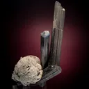 Tourmaline on Albite var. Cleavelandite - image 1