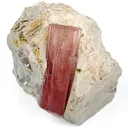 Tourmaline on Feldspar (Twinned) - image 1