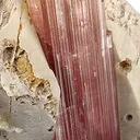 Tourmaline on Feldspar (Twinned) - image 3