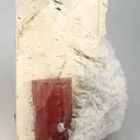 Tourmaline on Feldspar (Twinned) With Cleavelandite - image 1