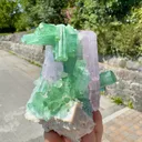 Tourmaline on Kunzite - image 3