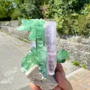 Tourmaline on Kunzite - image 1