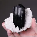 Tourmaline on Microcline - image 2