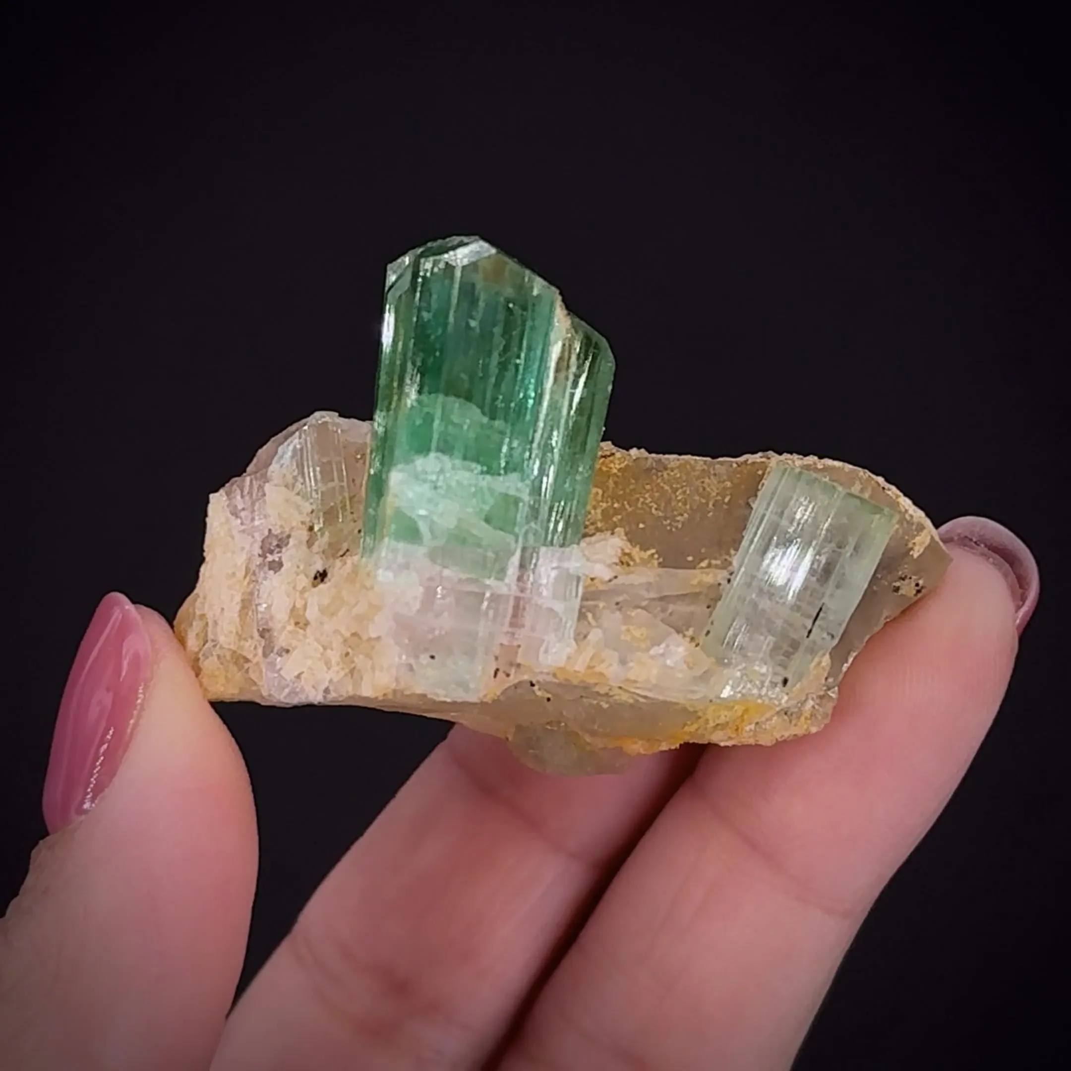 Tourmaline on Quartz - image 2