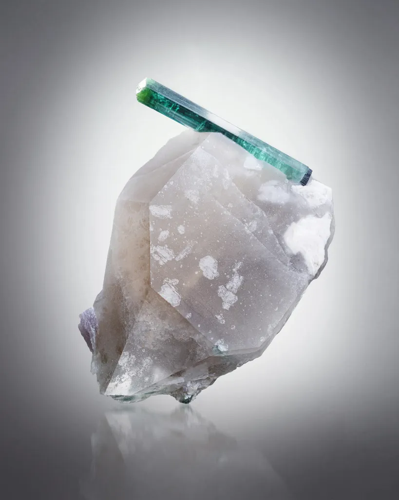 Tourmaline on Quartz
