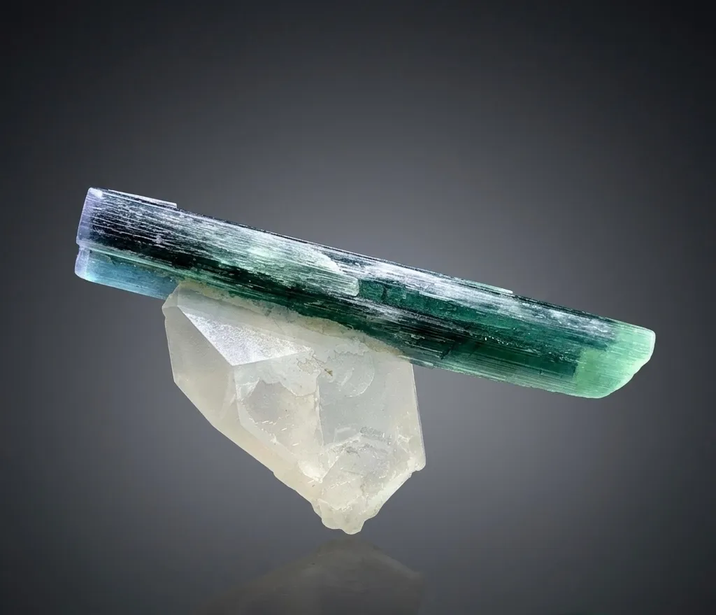 Tourmaline on Quartz from Afghanistan image