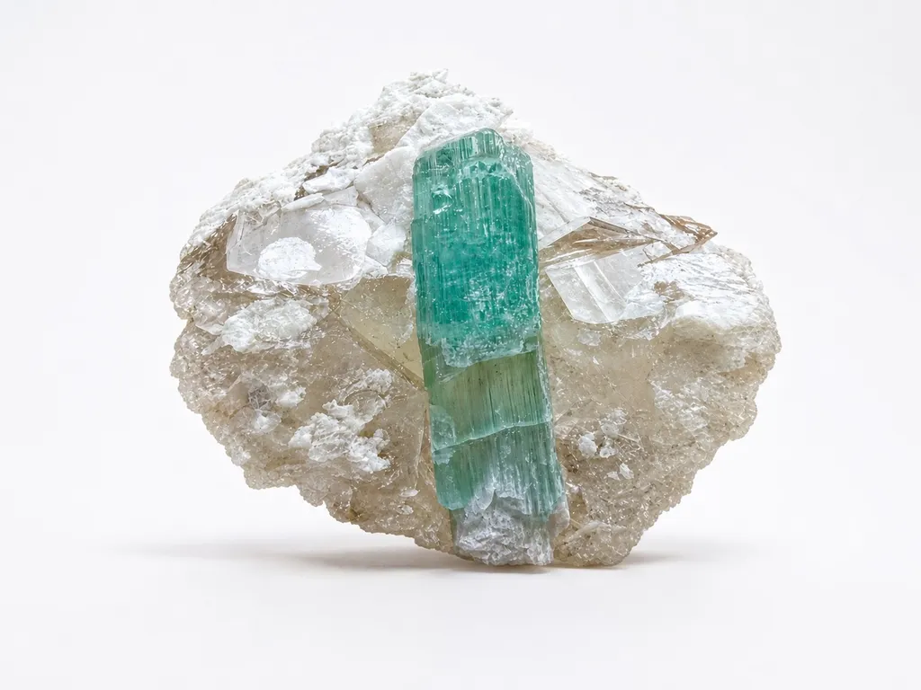 Tourmaline on Quartz from Afghanistan image