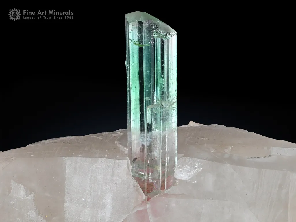 Tourmaline on Quartz from Paprok Afghanistan image
