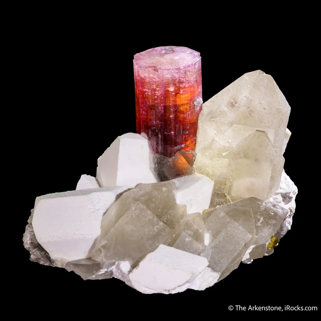 Tourmaline on Quartz with Albite - image 4