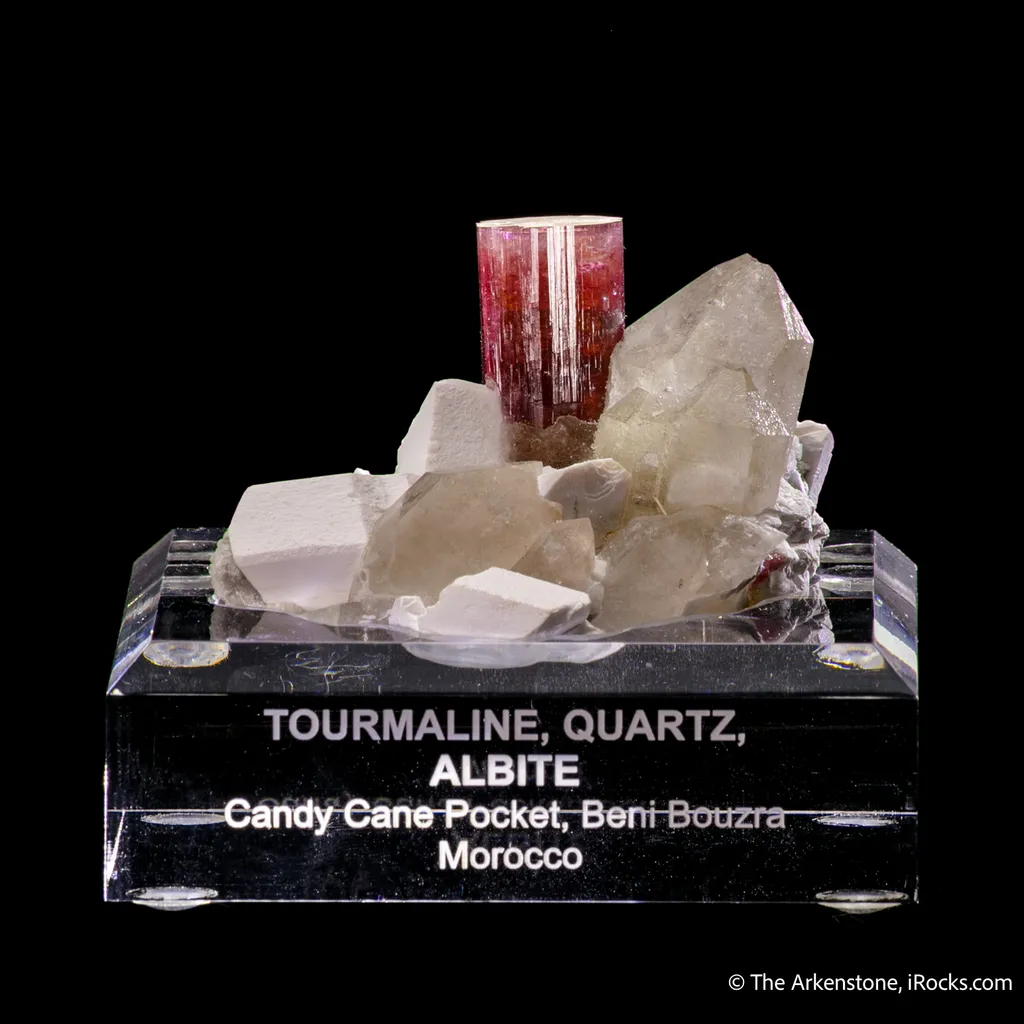 Tourmaline on Quartz with Albite - image 6