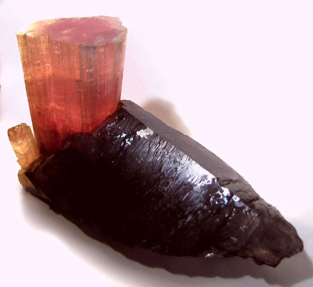 Tourmaline on Smoky Quartz - image 2
