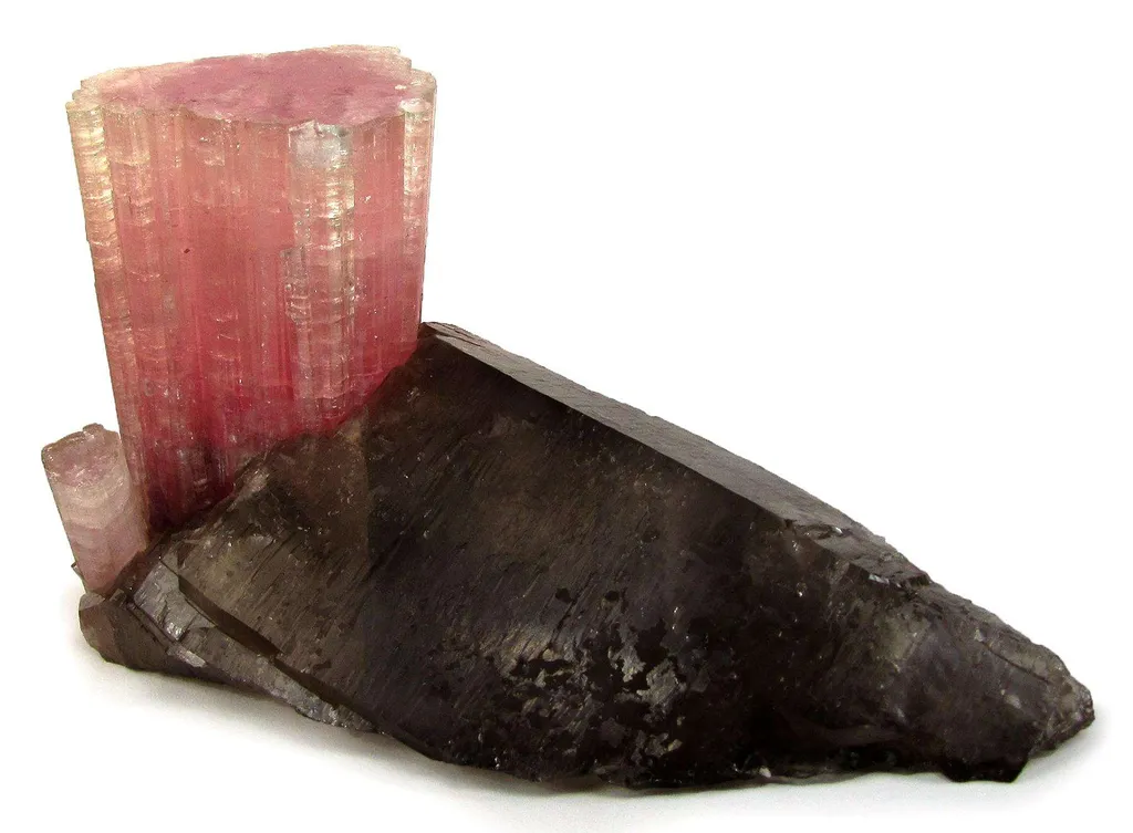 Tourmaline on Smoky Quartz image