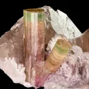 Tourmaline on Smoky Quartz with Lepidolite - image 3
