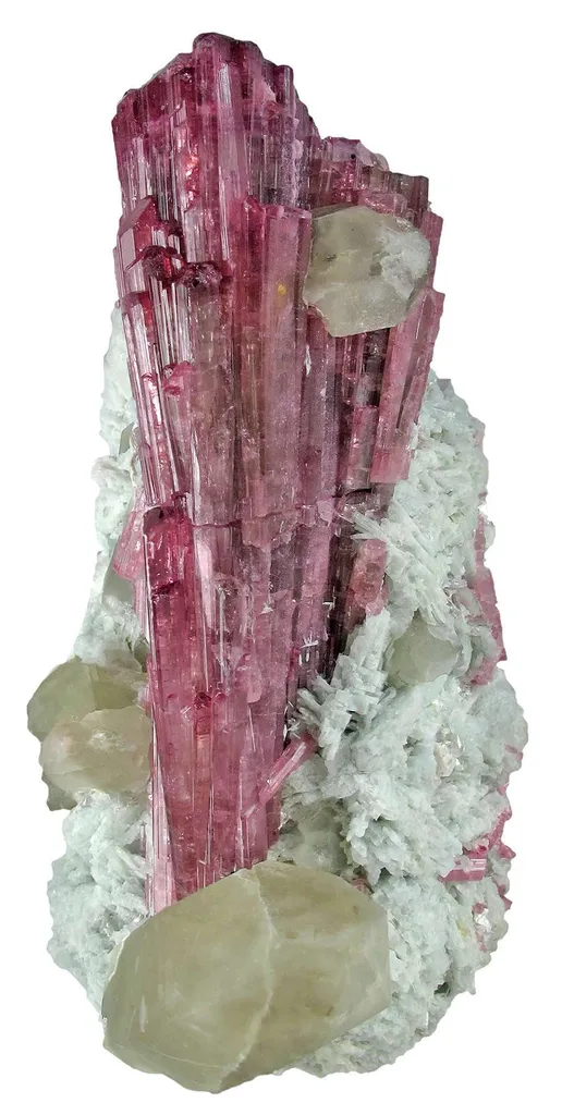 Tourmaline, Quartz, and Cleavelandite image