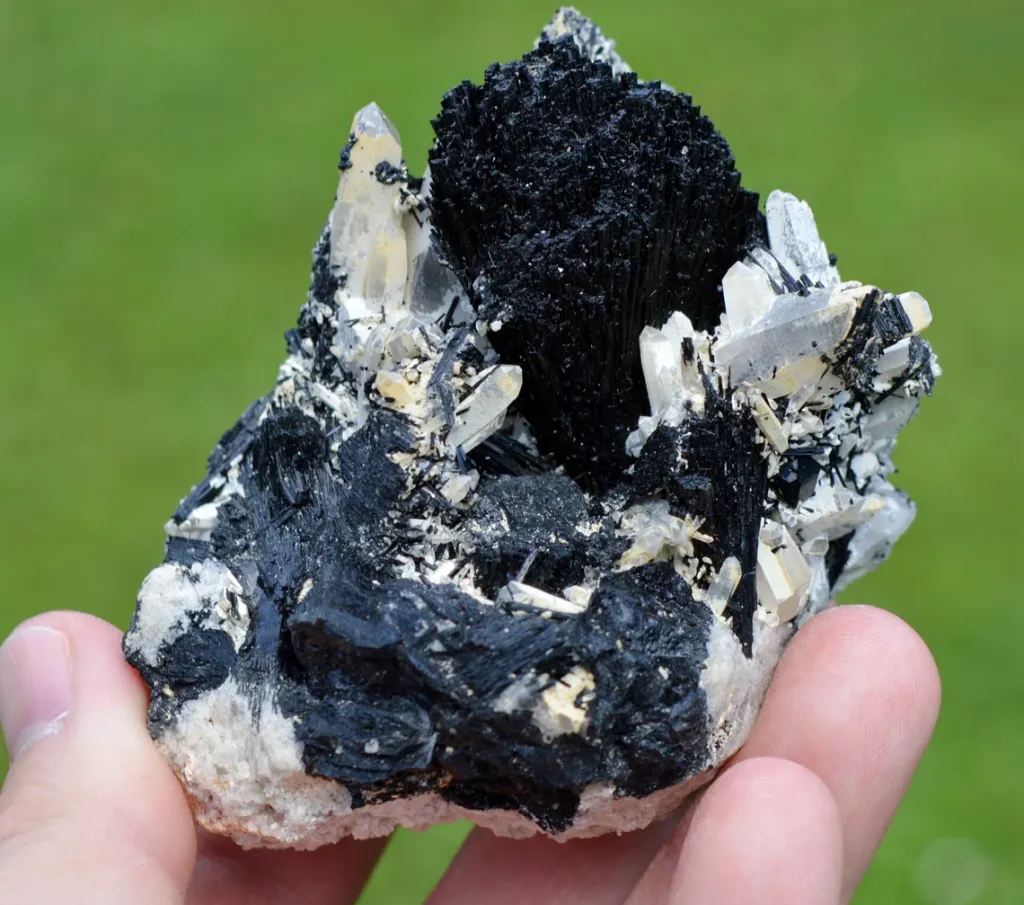 Tourmaline schorl & Feldspar Quartz 314 grams - Erongo Mountains, Karibib, Erongo Region, Namibia image