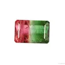 Tourmaline (tricolor) (rough and cut set) - image 2